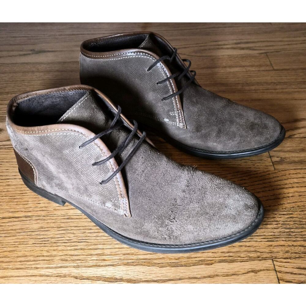 Joseph Abboud Men's Brown Suede Leather Chukka Boots Size 9